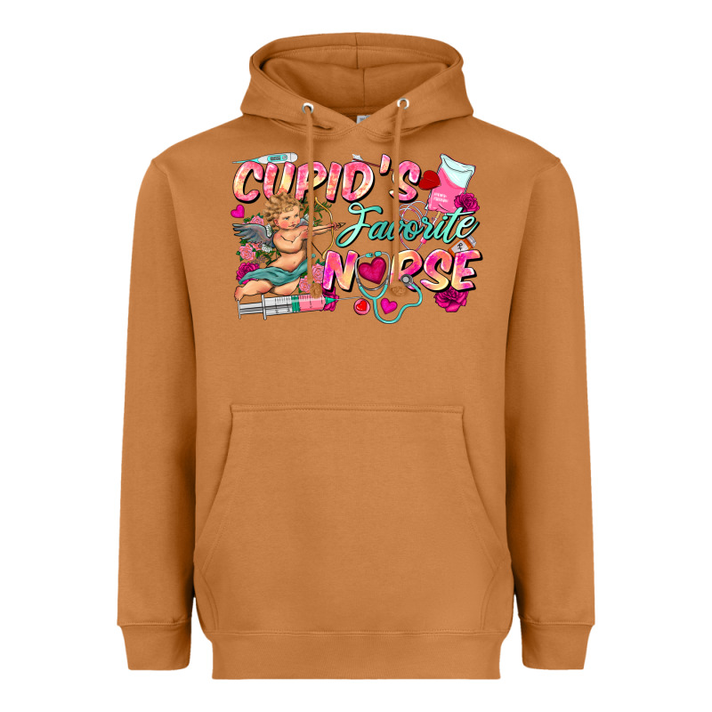 Cupid's Favorite Nurse Heavyweight Hoodie by FaDigitalArtStudio | Teevron