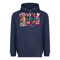 Navy cupid's favorite nurse Heavyweight Hoodie - FaDigitalArtStudio