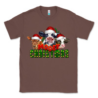 Chestnut Mooey Christmas Cows Classic Tee - LillyAllenDesigns