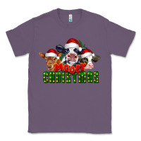 Lavender Mooey Christmas Cows Classic Tee - LillyAllenDesigns