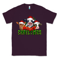 Plum Mooey Christmas Cows Classic Tee - LillyAllenDesigns