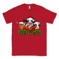 Red Mooey Christmas Cows Classic Tee - LillyAllenDesigns