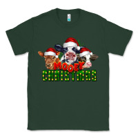 Sports Green Mooey Christmas Cows Classic Tee - LillyAllenDesigns