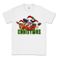 White Mooey Christmas Cows Classic Tee - LillyAllenDesigns