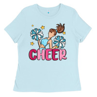 Baby Blue cheer Ladies Tee - MaliasSmallBusiness