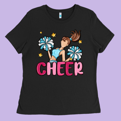 Cheer Ladies Tee Designed By Maliassmallbusiness