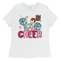 White cheer Ladies Tee - MaliasSmallBusiness