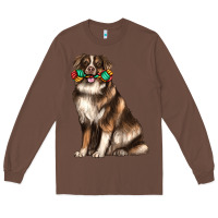 Chestnut australian shepherd with rope toy Long Sleeve Tee - texasbilliewilder