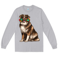 Moon Dust australian shepherd with rope toy Long Sleeve Tee - texasbilliewilder