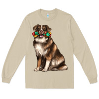 Mushroom australian shepherd with rope toy Long Sleeve Tee - texasbilliewilder