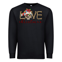 Black skull love christmas Premium Sweatshirt - FaDigitalArtStudio