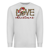 Dove Grey skull love christmas Premium Sweatshirt - FaDigitalArtStudio
