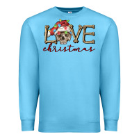 Ocean Blue skull love christmas Premium Sweatshirt - FaDigitalArtStudio