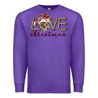 Purple skull love christmas Premium Sweatshirt - FaDigitalArtStudio