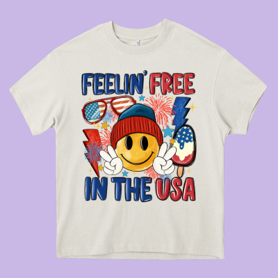 Feelin Free In The Usa Heavy Core Tee Designed By Maliassmallbusiness
