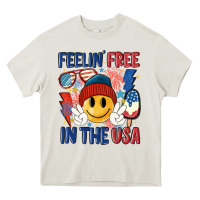 Cream feelin free in the usa Heavy Core Tee - MaliasSmallBusiness