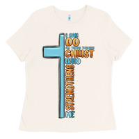 Bone i can do all things through christ who strengthens Ladies Tee - MaliasSmallBusiness