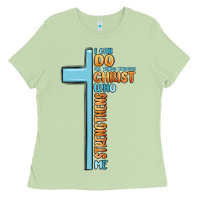 Matcha i can do all things through christ who strengthens Ladies Tee - MaliasSmallBusiness