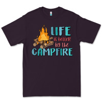 Plum life is better by the campfire Premium Tee - MaliasSmallBusiness