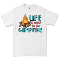 White life is better by the campfire Premium Tee - MaliasSmallBusiness