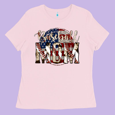 Baseball Mom Ladies Tee Designed By Jasminsmagicworld