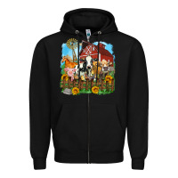 Black farm life olivia Zipper Hoodie - OliviaCreatesArt
