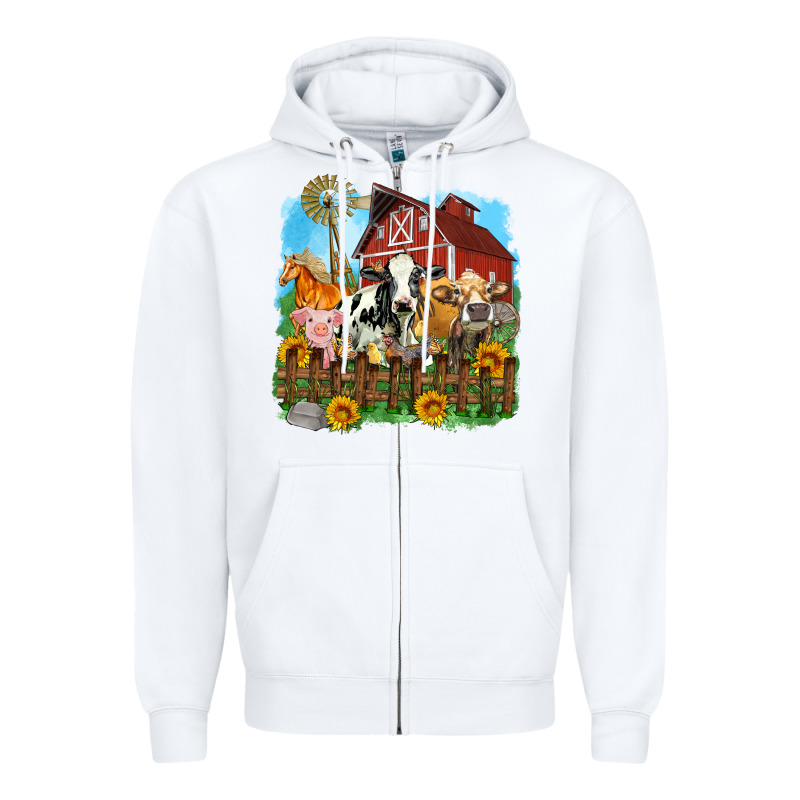 Farm Life Olivia Zipper Hoodie by OliviaCreatesArt | Teevron