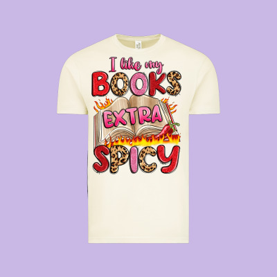 I Like My Books Extra Spicy Vintage Tee Designed By Artiststas