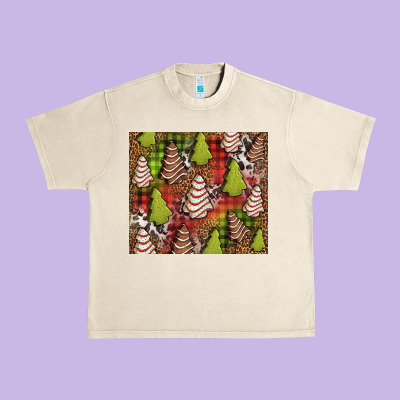 Christmas Cakes Western Urban Heavy Tee Designed By Jasminsmagicworld