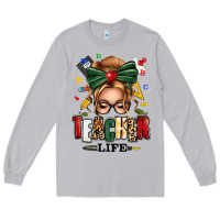 Moon Dust teacher life blonde caucassian messy bun Long Sleeve Tee - texasbilliewilder
