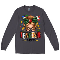 Smoke teacher life blonde caucassian messy bun Long Sleeve Tee - texasbilliewilder