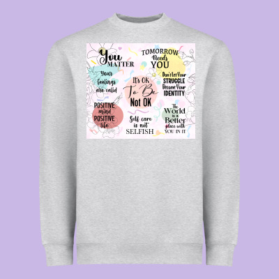 It's Ok To Be Not Ok Heavyweight Sweatshirt Designed By Tumblerdesignbyshophia
