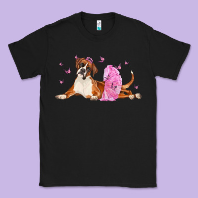 Boxer Dog With Tutu Classic Tee Designed By Lillyallendesigns