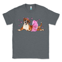 Charcoal Heather boxer dog with tutu Classic Tee - LillyAllenDesigns