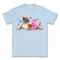Dusty Blue boxer dog with tutu Classic Tee - LillyAllenDesigns