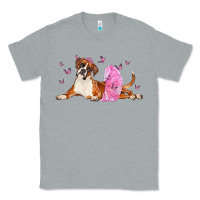 Heather Grey boxer dog with tutu Classic Tee - LillyAllenDesigns