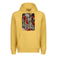 Antique Gold Two skeletons hugging Valentine's Day Premium Hoodie - FaDigitalArtStudio