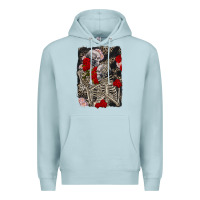 Blue Mist Two skeletons hugging Valentine's Day Premium Hoodie - FaDigitalArtStudio