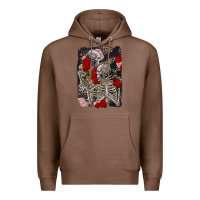 Chestnut Two skeletons hugging Valentine's Day Premium Hoodie - FaDigitalArtStudio