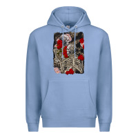Colony Blue Two skeletons hugging Valentine's Day Premium Hoodie - FaDigitalArtStudio