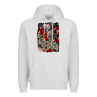 Dove Grey Two skeletons hugging Valentine's Day Premium Hoodie - FaDigitalArtStudio