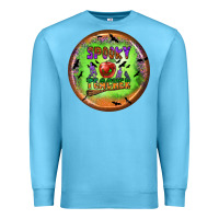 Ocean Blue Spooky Teacher Premium Sweatshirt - BundleAndBundleShop