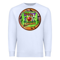 White Spooky Teacher Premium Sweatshirt - BundleAndBundleShop