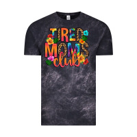 Cloud Black tired moms club Vintage Tee - Artiststas