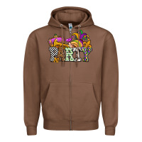 Chestnut mardi gras  party olivia Zipper Hoodie - OliviaCreatesArt