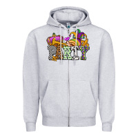 Heather Grey mardi gras  party olivia Zipper Hoodie - OliviaCreatesArt