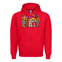 Red mardi gras  party olivia Zipper Hoodie - OliviaCreatesArt