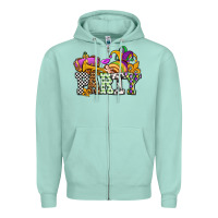 Seafoam mardi gras  party olivia Zipper Hoodie - OliviaCreatesArt