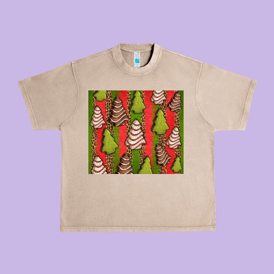 Christmas Cakes Leopard Urban Heavy Tee Designed By Jasminsmagicworld