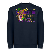 Navy Let the good times roll with gnome Heavyweight Sweatshirt - HowdyJamesFarm